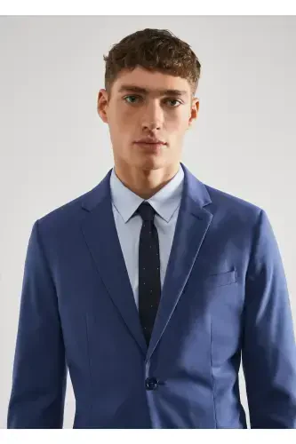 Sky Blue Men's Blazer 57040544-Sky Blue2 - 5