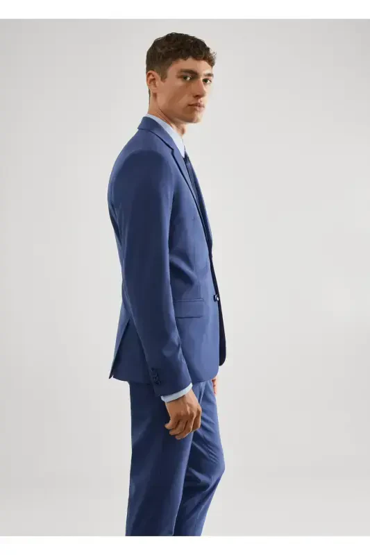 Sky Blue Men's Blazer 57040544-Sky Blue2 - 6