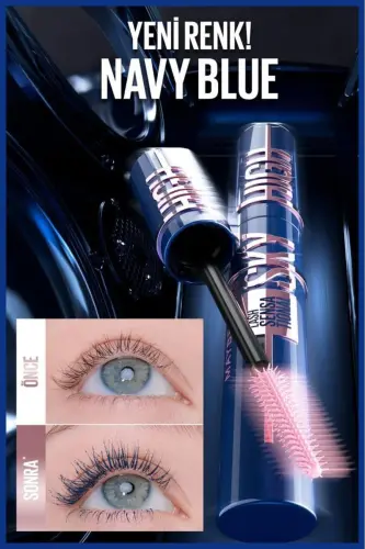 Sky High Navy Blue Mascara - Unlimited Length and Volume Effect on Lashes - Navy Blue Blue - 4