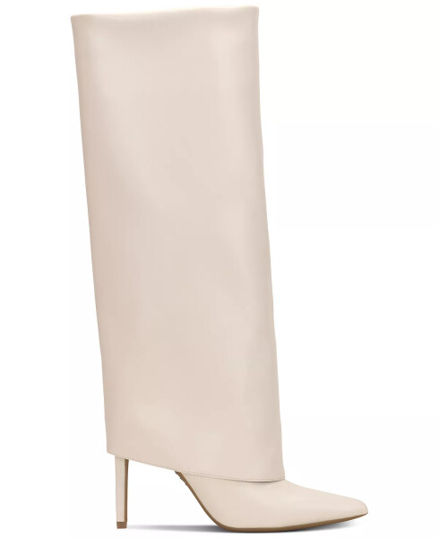 Skylar Fold Over Cuffed Knee High Boots, Modazone Off White Smooth uchun yaratilgan - 2