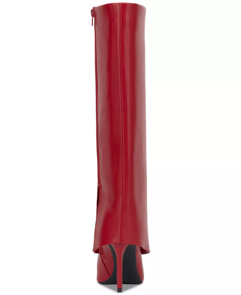 Skylar Wide-Calf Fold Over Cuffed Knee High Boots, Created for Modazone Red Smooth Wide Calf - 3