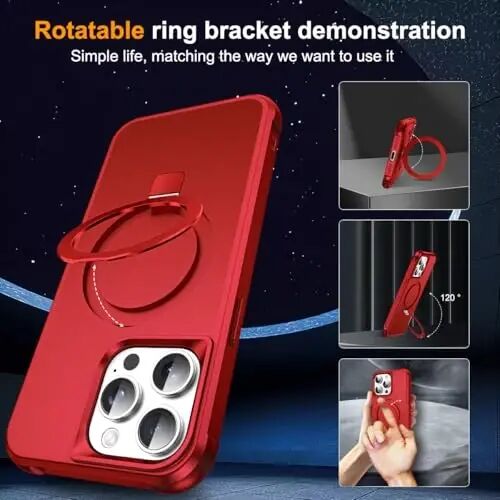 SKYLMW Compatible with iPhone 11 Pro Max Case with Stand,Red | iPhone 11 Pro Max Phone Case 6.5