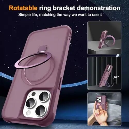 SKYLMW Compatible with iPhone 11 Pro Max Case with Stand,Wine Red | iPhone 11 Pro Max Phone Case 6.5