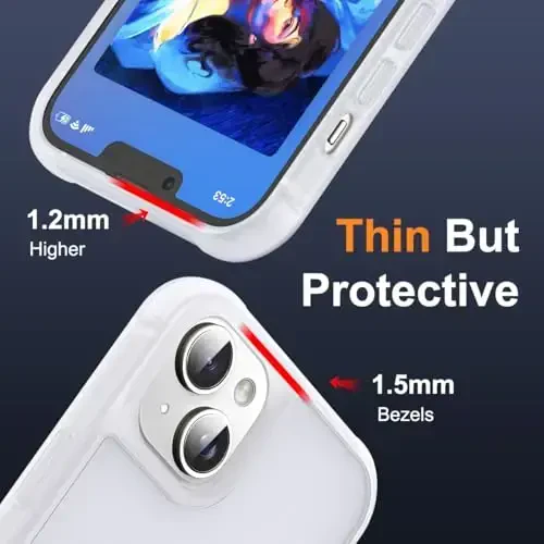 SKYLMW Compatible with iPhone 14 Plus Case with Invisible Magnetic O-Ring Stand Military-Grade Phone Case for iPhone 14 Plus 6.7