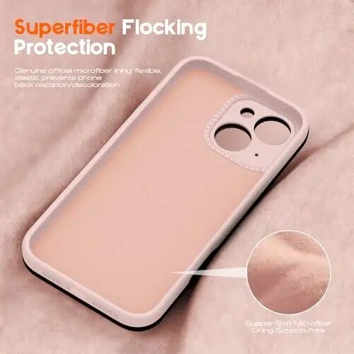 SKYLMW Compatible with iPhone 15 Case with Magnetic Invisible Stand [Compatible with Mag-Safe][Cute Aesthetic Striped Pattern] Silicone 15 Phone Case for Women Men 6.1