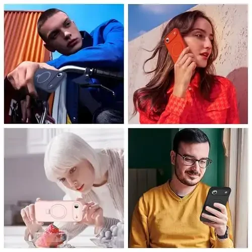 SKYLMW Compatible with iPhone 17 Air Case with Magnetic Invisible Stand Compatible with Mag-Safe Military Drop Tested Shockproof Silicone iPhone 17 Air Phone Cases for Women Men 6.6