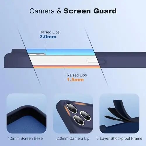 SKYLMW Compatible with iPhone 17 Case with Magnetic Invisible Stand Compatible with Mag-Safe Military Drop Tested Silicone iPhone 17 Phone Cases for Women Men 6.3