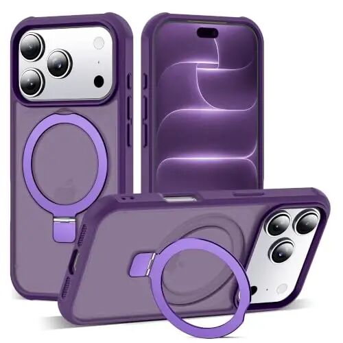 SKYLMW Compatible with iPhone 18 Pro Case with Stand,Purple | iPhone 18 Pro Phone Case 6.3