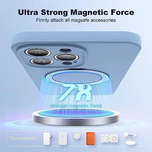SKYLMW Designed for iPhone 11 Case with Magnetic Invisible Stand Compatible with Mag-Safe Military Drop Tested Shockproof Silicone Phone Cases for Women Men 6.1'', Blue - 3