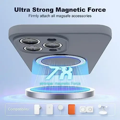 SKYLMW Designed for iPhone 11 Pro Max Case with Magnetic Invisible Stand Compatible with Mag-Safe Military Drop Tested Shockproof Phone Cases for Women Men 6.5'', Grey - 3