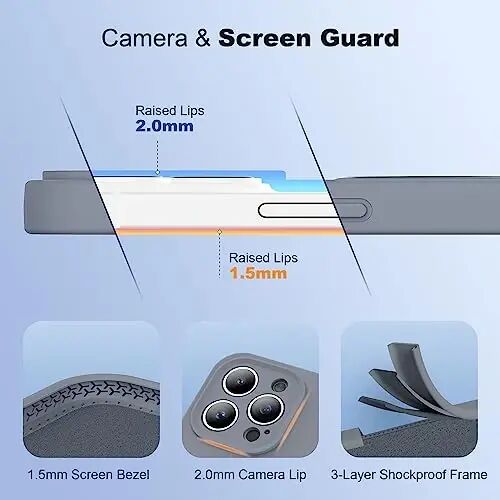 SKYLMW Designed for iPhone 12 Pro Case with Magnetic Invisible Stand Compatible with Mag-Safe Military Drop Tested Shockproof Silicone Phone Cases Covers for Women Men 6.1'', Grey - 4