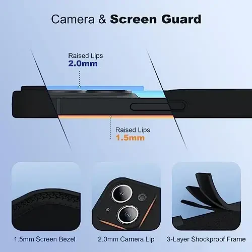 SKYLMW Designed for iPhone 15 Plus Case with Magnetic Invisible Stand Compatible with Mag-Safe Military Drop Tested Shockproof Silicone Phone Cases for Women Men 6.7'', Black - 4