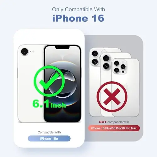 SKYLMW Designed for iPhone 16 Case with Magnetic Invisible Stand Compatible with Mag-Safe Military Drop Tested Shockproof Silicone Phone Cases for Women Men 6.1'', Black 251009 - SKYLMW (1)