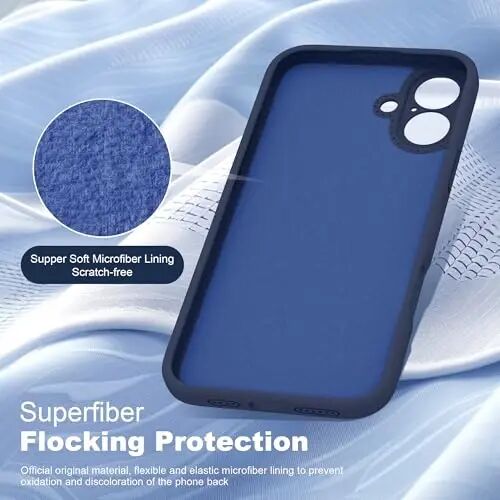 SKYLMW Designed for iPhone 16 Case with Magnetic Invisible Stand Compatible with Mag-Safe Military Drop Tested Shockproof Silicone Phone Cases for Women Men 6.1'', Dark Blue - 5