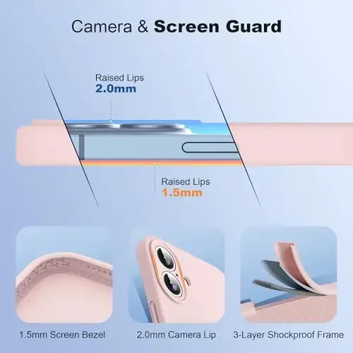 SKYLMW Designed for iPhone 16 Plus Case with Magnetic Invisible Stand Compatible with Mag-Safe Military Drop Tested Shockproof Silicone Phone Cases for Women Men 6.7'', Pink - 4