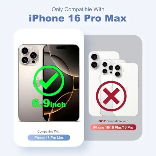 SKYLMW Designed for iPhone 16 Pro Max Case with Magnetic Invisible Stand Compatible with Mag-Safe Military Drop Tested Shockproof Silicone Phone Cases for Women Men 6.9'', Purple 251009 - 2