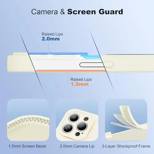 SKYLMW for iPhone 15 Pro Max Case with Magnetic Invisible Stand Compatible with MagSafe Military Drop Tested Shockproof Liquid Silicone iPhone 15 Pro Max Phone Cases for Women Men 6.7'' 2023,White - 4