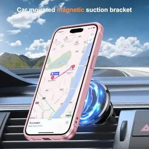 SKYLMW Compatible with iPhone 11 Case with Invisible Magnetic O-Ring Stand Military-Grade Case for iPhone 11 6.1