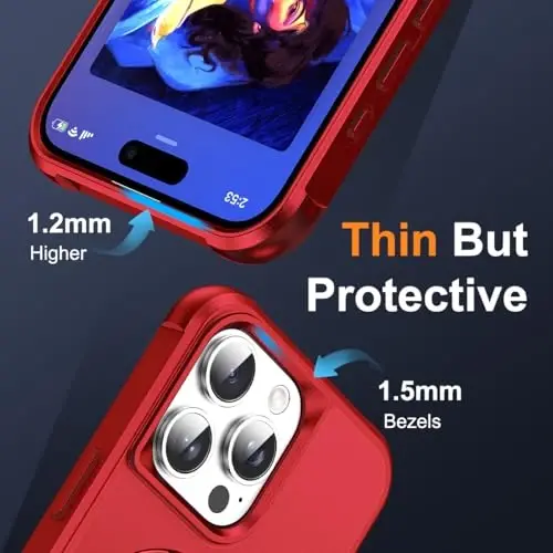 SKYLMW Compatible with iPhone 11 Pro Max Case with Invisible Magnetic O-Ring Stand Military-Grade Case for iPhone 11 ProMax 6.5