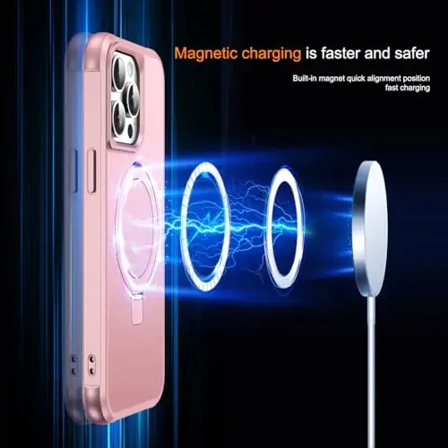 SKYLMW Compatible with iPhone 11 Pro Max Case with Invisible Magnetic O-Ring Stand Military-Grade Case for iPhone 11 ProMax 6.5