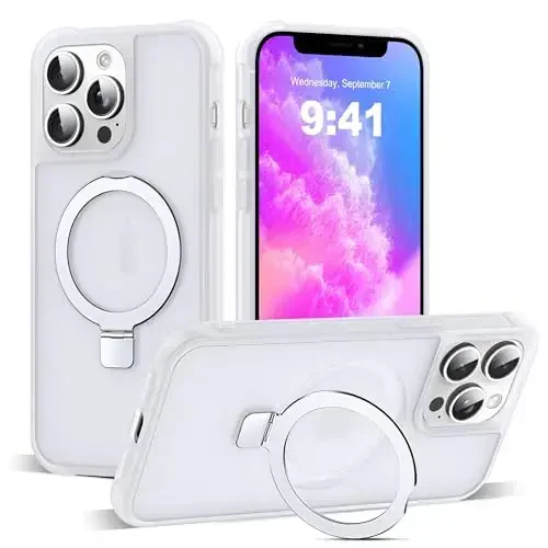 SKYLMW iPhone 11 Pro Max uchun g'ilof, ko'rinmas magnit O-ringli stend, harbiy standartdagi telefon g'ilofi iPhone 11 ProMax 6.5