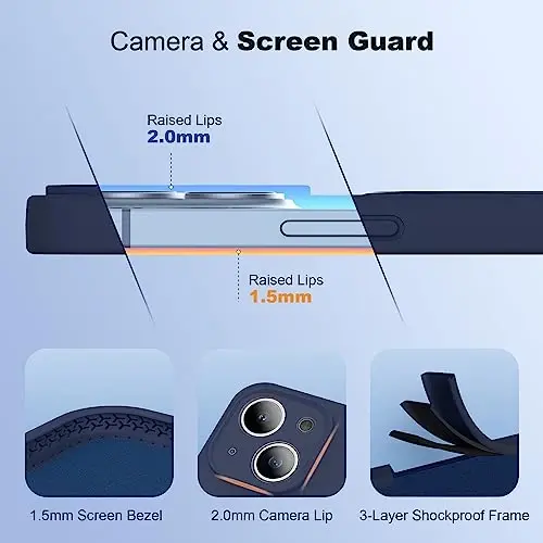 SKYLMW iPhone 11 Pro Max uchun mo'ljallangan g'ilof, magnitli ko'rinmas stend bilan, Mag-Safe bilan mos, harbiy tomchiga chidamli zarbga chidamli telefon g'iloflari ayollar va erkaklar uchun 6,5'', to'q ko'k - 5