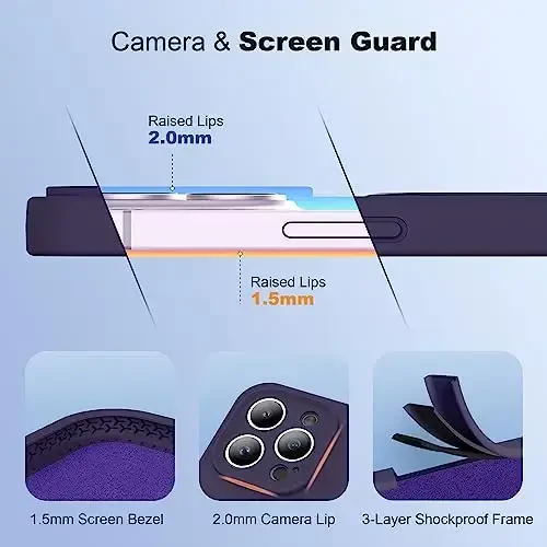 SKYLMW iPhone 11 Pro Max uchun mo'ljallangan, magnitli ko'rinmas stendli g'ilof, Mag-Safe bilan mos keladi, harbiy standartda tushishga bardoshli, zarbaga chidamli telefon g'iloflari ayollar va erkaklar uchun 6,5 dyuym, binafsha - 4