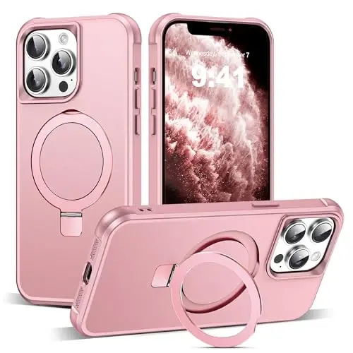 SKYLMW iPhone 11 Pro Max uchun mos keladigan ko'rinmas magnit O-Ring stendli harbiy darajadagi g'ilof iPhone 11 ProMax 6.5