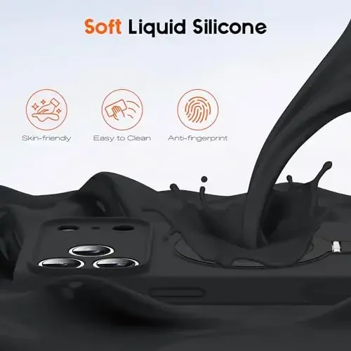 SKYLMW iPhone 11 uchun mo'ljallangan g'ilof, magnitli ko'rinmas stend bilan, Mag-Safe bilan mos, harbiy tomchilatib sinovdan o'tgan zarbga chidamli silikon telefon g'iloflari ayollar va erkaklar uchun 6.1'', qora - 7