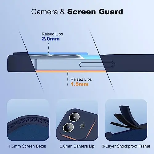 SKYLMW iPhone 11 uchun mo'ljallangan g'ilof, magnitli ko'rinmas stend bilan, Mag-Safe bilan mos, harbiycha tomchiga chidamli, zarbaga chidamli silikon iPhone 11 telefon g'iloflari ayollar va erkaklar uchun 6.1