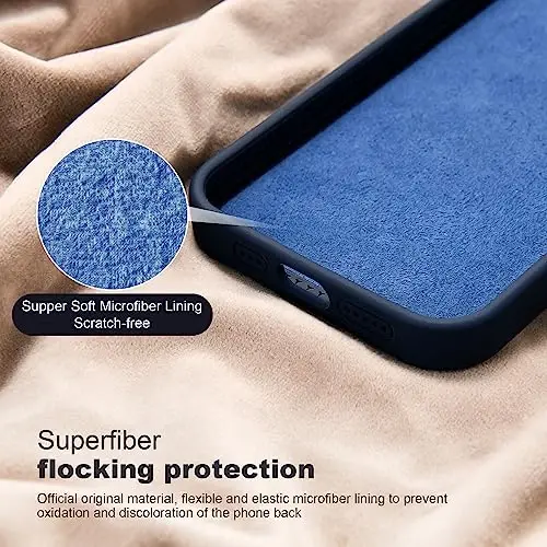 SKYLMW Designed for iPhone 12 Pro Case with Magnetic Invisible Stand Compatible with Mag-Safe Military Drop Tested Shockproof Silicone Phone Cases Covers for Women Men 6.1'', Dark Blue - 5