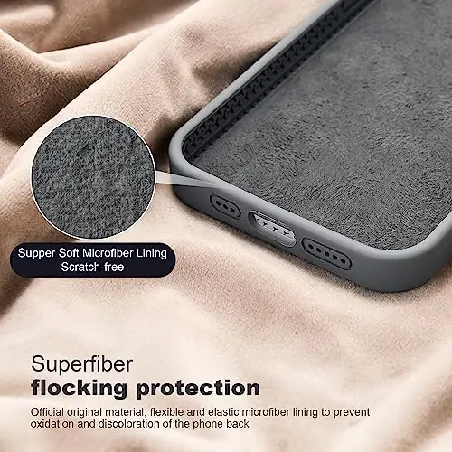 SKYLMW Designed for iPhone 13 Case with Magnetic Invisible Stand Compatible with Mag-Safe Military Drop Tested Shockproof Silicone Phone Cases for Women Men 6.1'', Grey - 5