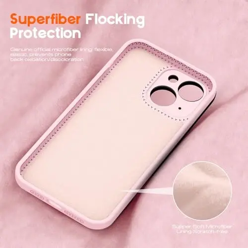 SKYLMW Compatible with iPhone 13 Case with Magnetic Invisible Stand [Compatible with Mag-Safe][Cute Aesthetic Striped Pattern] Silicone 13 Phone Case for Women Men 6.1