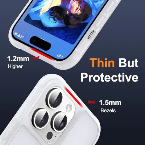 SKYLMW Compatible with iPhone 14 Pro Case with Invisible Magnetic O-Ring Stand Military-Grade Phone Case for iPhone 14 Pro 6.1