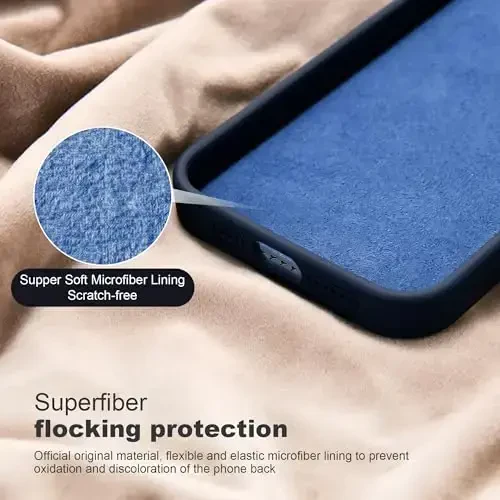 SKYLMW Designed for iPhone 15 Pro Case with Magnetic Invisible Stand Compatible with Mag-Safe Military Drop Tested Shockproof Silicone Phone Cases for Women Men 6.1'', Dark Blue - 5