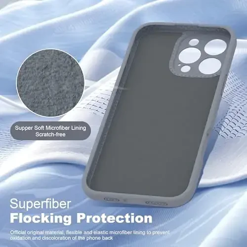 SKYLMW iPhone 16 Pro Max uchun magnitli ko'rinmas stendga ega, Mag-Safe bilan mos keluvchi, harbiy darajada tushishga chidamli, zarbaga bardoshli silikon telefon qutilari ayollar va erkaklar uchun 6.9'', kulrang - 5