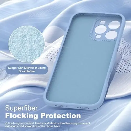SKYLMW iPhone 16 Pro Max uchun mo'ljallangan magnitli ko'rinmas stendli g'ilof, Mag-Safe bilan mos, harbiy standartlarga javob beradi, zarbga chidamli silikon telefon g'iloflari ayollar va erkaklar uchun 6.9'', ko'k - 5