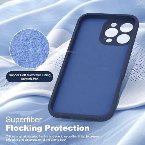SKYLMW iPhone 16 Pro Max uchun mo'ljallangan magnitli ko'rinmas stendli g'ilof Mag-Safe bilan mos keladi Harbiy standartda tushishga chidamli zarbga bardoshli silikon telefon g'iloflari ayollar va erkaklar uchun 6.9'', to'q ko'k - 5