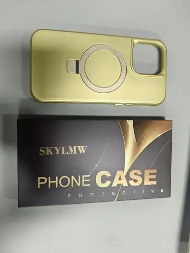 SKYLMW iPhone 16 Pro uchun g'ilof, ko'rinmas magnit O-Ring stendli, harbiy darajadagi g'ilof iPhone 16 Pro 6.3