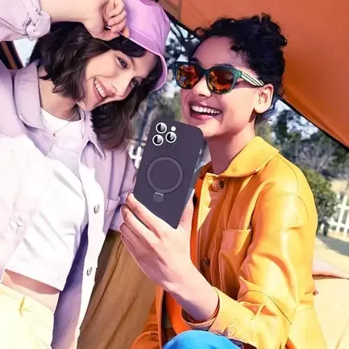 SKYLMW iPhone 16 Pro uchun mo'ljallangan g'ilof, Mag-Safe bilan mos, harbiycha sinovdan o'tgan zarbga chidamli silikon iPhone 16 Pro telefon g'iloflari ayollar va erkaklar uchun 6,3'', binafsha - 6