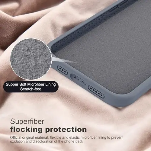 SKYLMW iPhone 16e uchun magnitli ko'rinmas stendga ega g'ilof, Mag-Safe bilan mos, harbiy standartda tushishga chidamli, zarbaga bardoshli silikon telefon g'iloflari ayollar va erkaklar uchun 6.1'', kulrang - 5