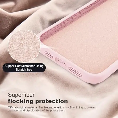 SKYLMW iPhone 16e uchun magnitli ko'rinmas stendli, Mag-Safe bilan mos, harbiy standartlarda zarbga chidamli silikon telefon g'iloflari ayollar va erkaklar uchun 6.1'', pushti - 5