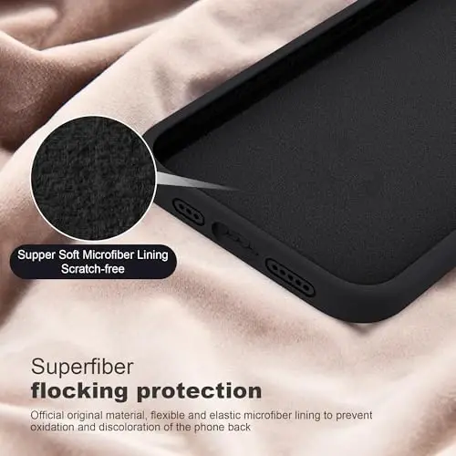 SKYLMW iPhone 16e uchun mo'ljallangan g'ilof, magnitli ko'rinmas stend bilan, Mag-Safe bilan mos keladi, harbiy standartda tushishga chidamli, zarbaga bardoshli silikon telefon g'iloflari ayollar va erkaklar uchun 6.1'', qora - 5