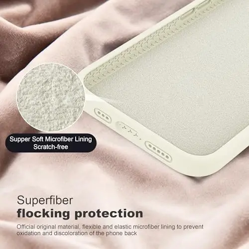 SKYLMW iPhone 16e uchun mo'ljallangan g'ilof, magnitli ko'rinmas stendga ega, Mag-Safe bilan mos, harbiy standartlarga muvofiq tushishga sinovdan o'tgan zarbaga chidamli silikon telefon g'iloflari ayollar va erkaklar uchun 6.1'', oq - 5