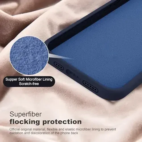 SKYLMW iPhone 16e uchun mo'ljallangan, magnitli ko'rinmas stendga ega g'ilof Mag-Safe bilan mos keladi, harbiy sinovdan o'tgan zarbaga chidamli silikon telefon g'iloflari ayollar va erkaklar uchun 6.1'', to'q ko'k - 5