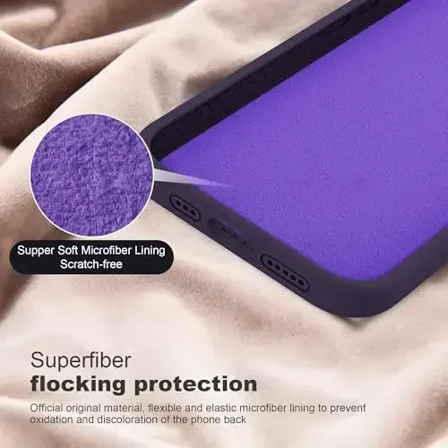 SKYLMW iPhone 16e uchun moʻljallangan magnitli koʻrinmas stendli gʻilof Mag-Safe bilan mos keladi Harbiy darajadagi zarbaga chidamli silikon ayollar va erkaklar uchun telefon gʻiloflari 6,1 dyuym, binafsha - 5