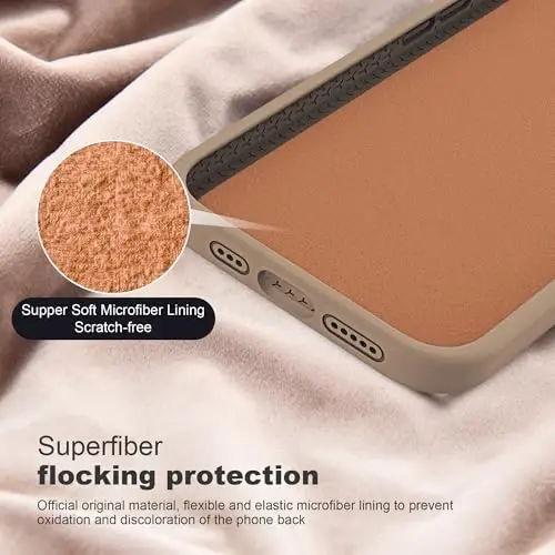 SKYLMW iPhone 16e uchun moʻljallangan magnitli koʻrinmas stendli gʻilof Mag-Safe bilan mos keladi Harbiy sinovdan oʻtgan zarbaga chidamli silikon telefon gʻiloflari ayollar erkaklar uchun 6.1'', jigarrang - 5
