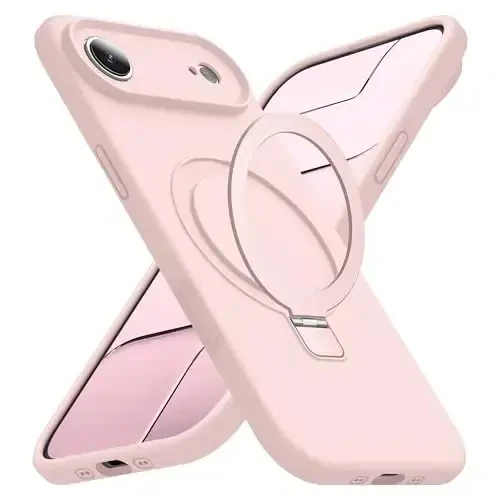 SKYLMW iPhone 17 Air bilan mos keladi, magnit ko'rinmas stend bilan Mag-Safe harbiy tomchisi bilan sinovdan o'tgan zarbaga chidamli silikon iPhone 17 Air ayollar va erkaklar uchun telefon g'iloflari 6.6
