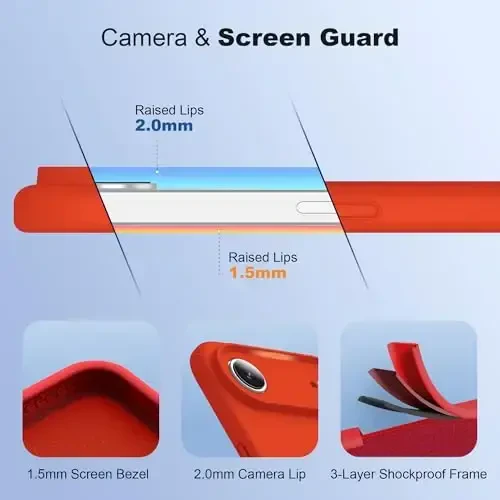 SKYLMW iPhone 17 Air bilan mos keladi, magnitli ko'rinmas stend bilan Mag-Safe harbiy tomchiga chidamli zarbga chidamli silikon iPhone 17 Air ayollar erkaklar uchun telefon qutilari 6.6