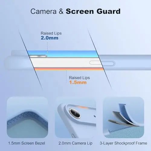 SKYLMW iPhone 17 Air bilan mos keladigan magnitli ko'rinmas stendli g'ilof Mag-Safe harbiy darajadagi zarbaga chidamli silikon iPhone 17 Air ayollar va erkaklar uchun telefon g'iloflari 6.6